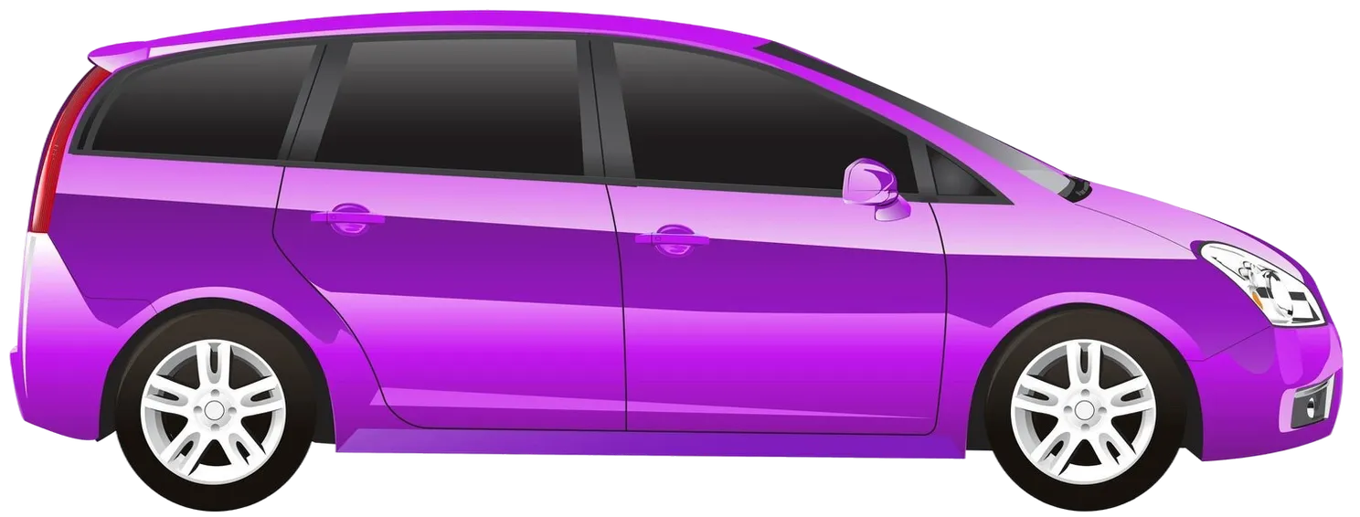 Purple Shuttle2Anywhere van