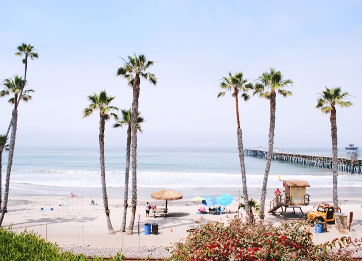 Sunny Southern California beach